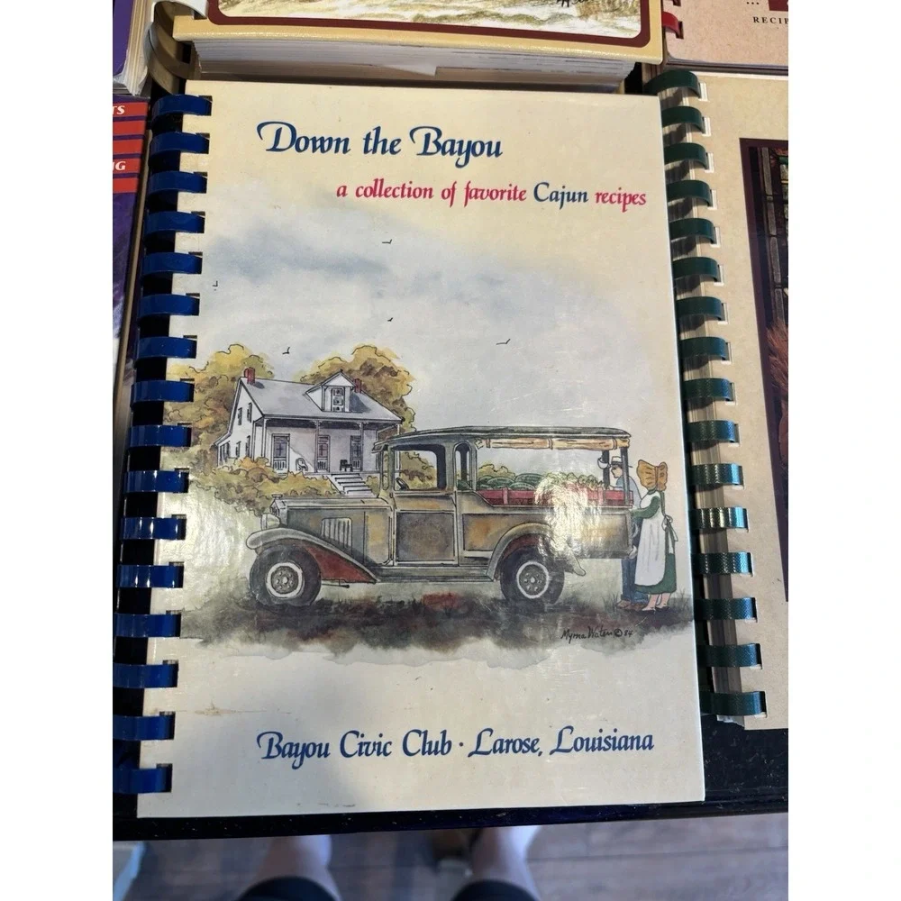 Lot of 8 Southern Cajun Louisiana Texas‎ Mississippi Spiral Cookbooks Vintage